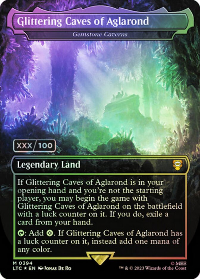 Gemstone Caverns card front