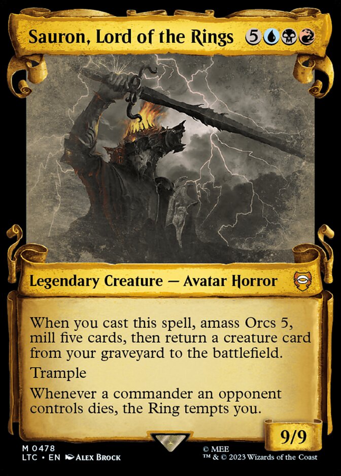 Sauron, Lord of the Rings card front