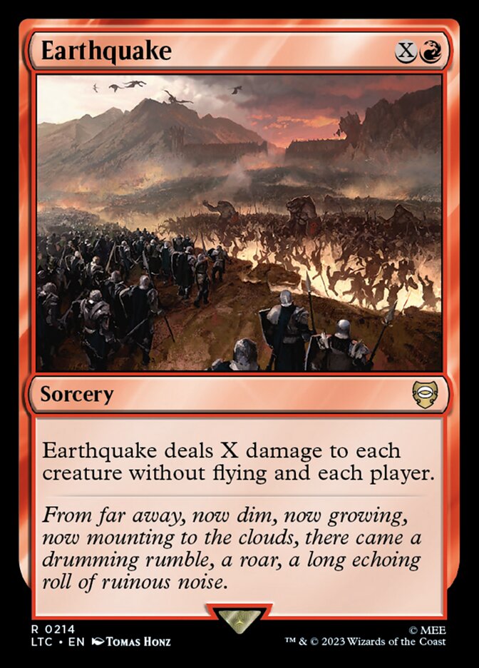 Earthquake card front