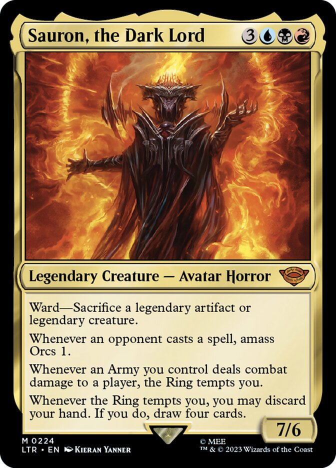 Sauron, the Dark Lord card front