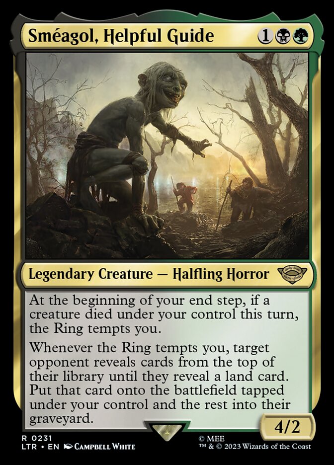 Sméagol, Helpful Guide card front