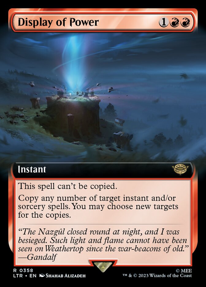 Display of Power card front