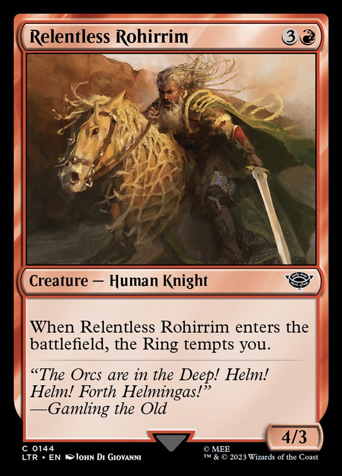 Relentless Rohirrim card front