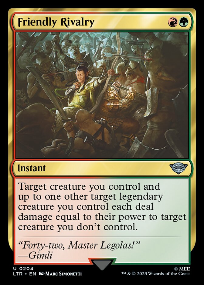 Friendly Rivalry card front