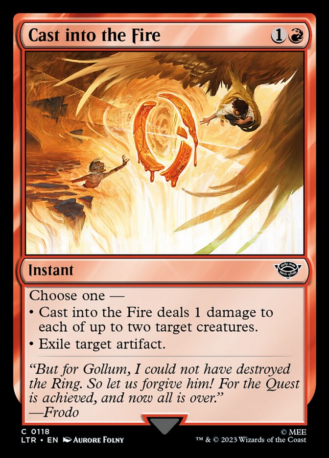 Cast into the Fire card front
