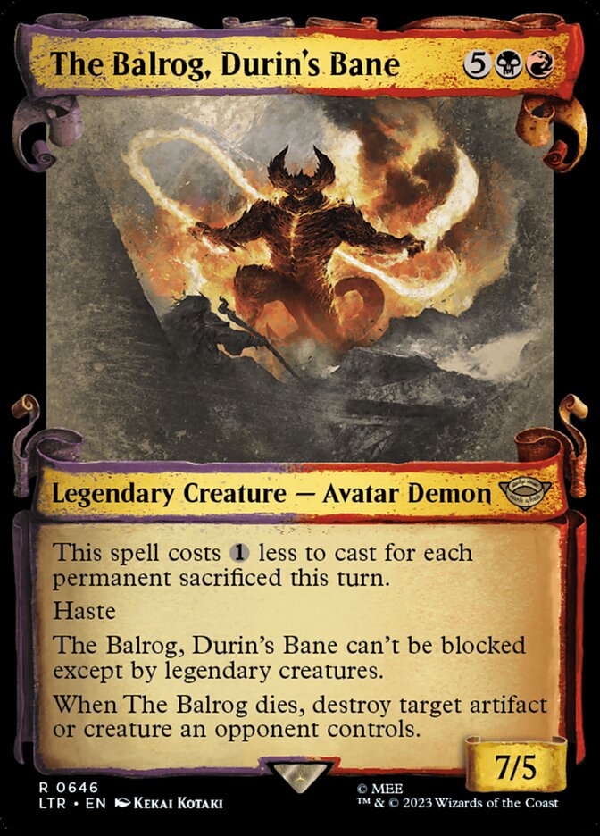 The Balrog, Durin's Bane card front