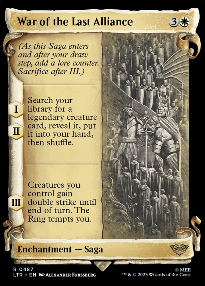 War of the Last Alliance card front