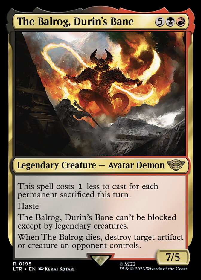 The Balrog, Durin's Bane card front