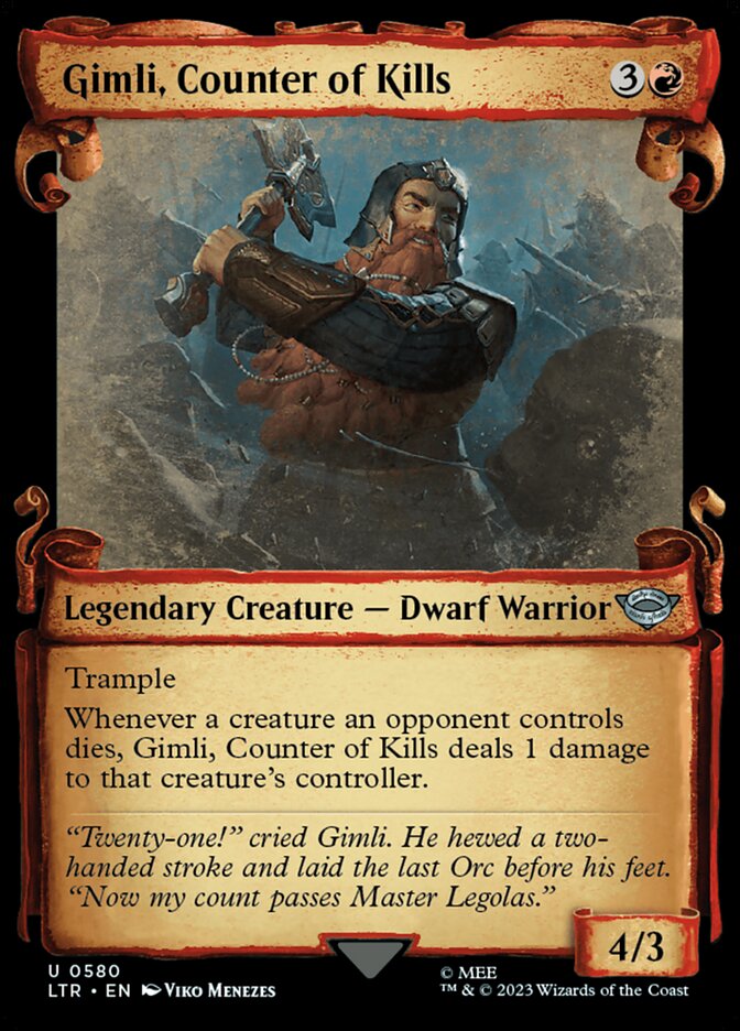 Gimli, Counter of Kills card front