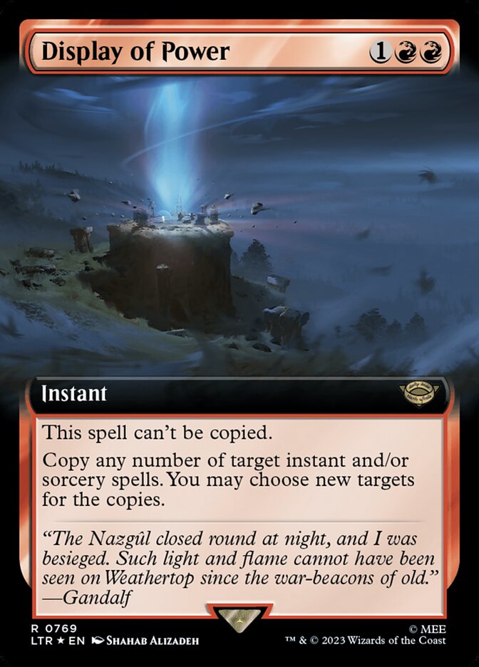 Display of Power card front