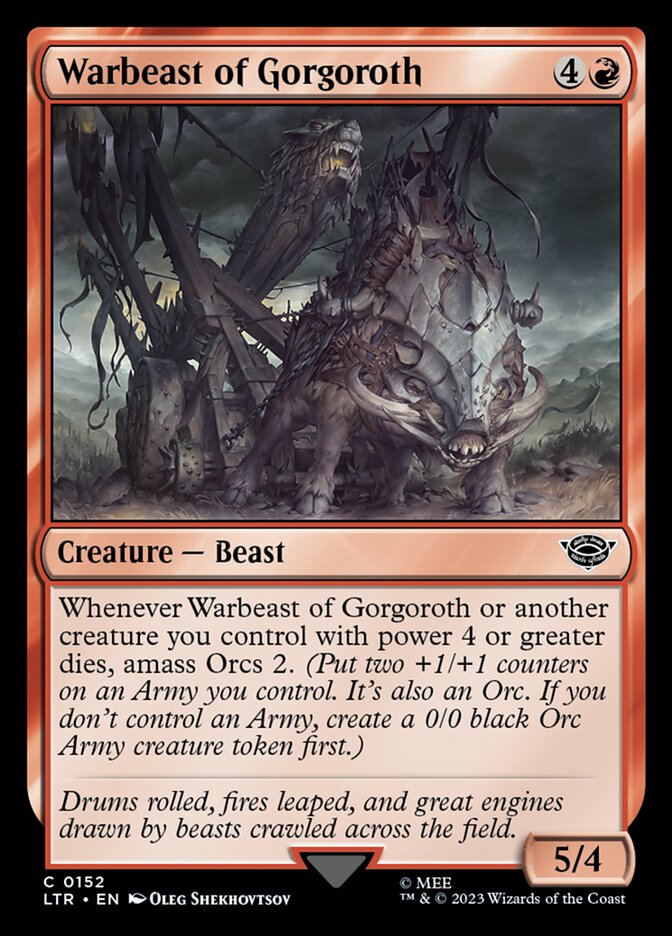 Warbeast of Gorgoroth card front