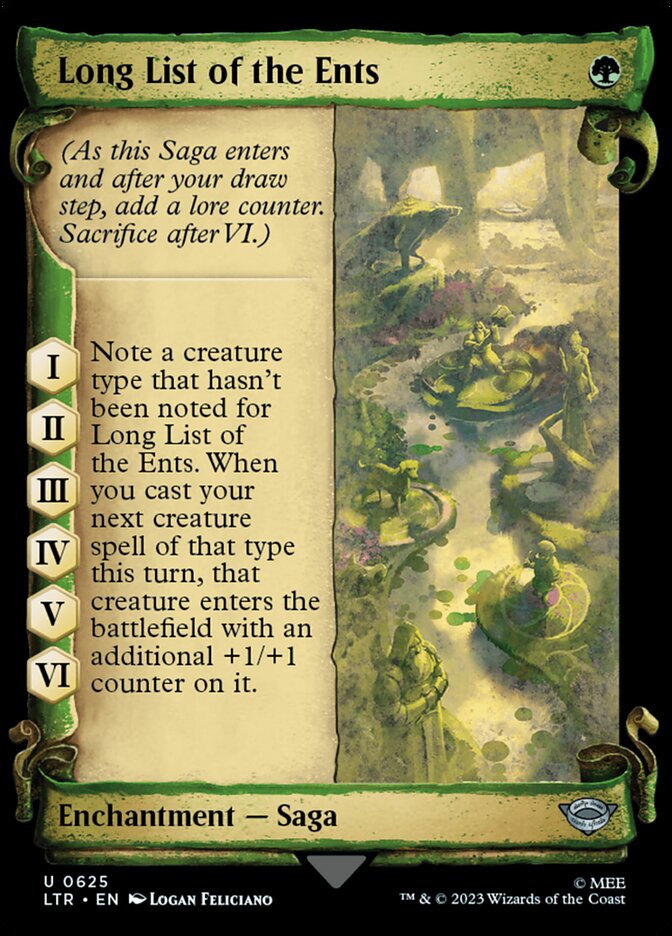 Long List of the Ents card front