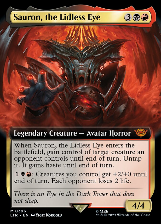 Sauron, the Lidless Eye card front