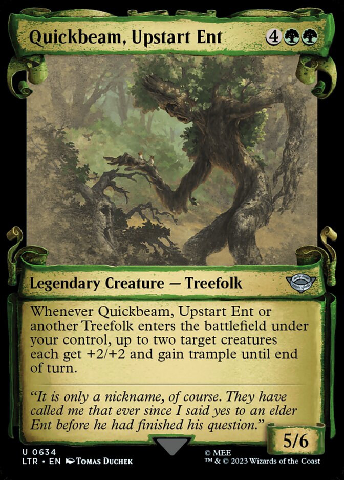 Quickbeam, Upstart Ent card front