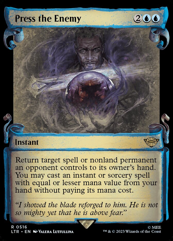 Press the Enemy card front