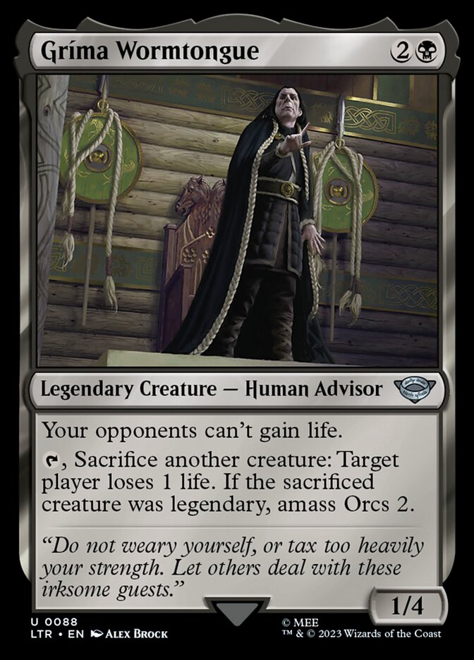 Gríma Wormtongue card front