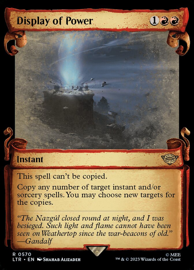 Display of Power card front