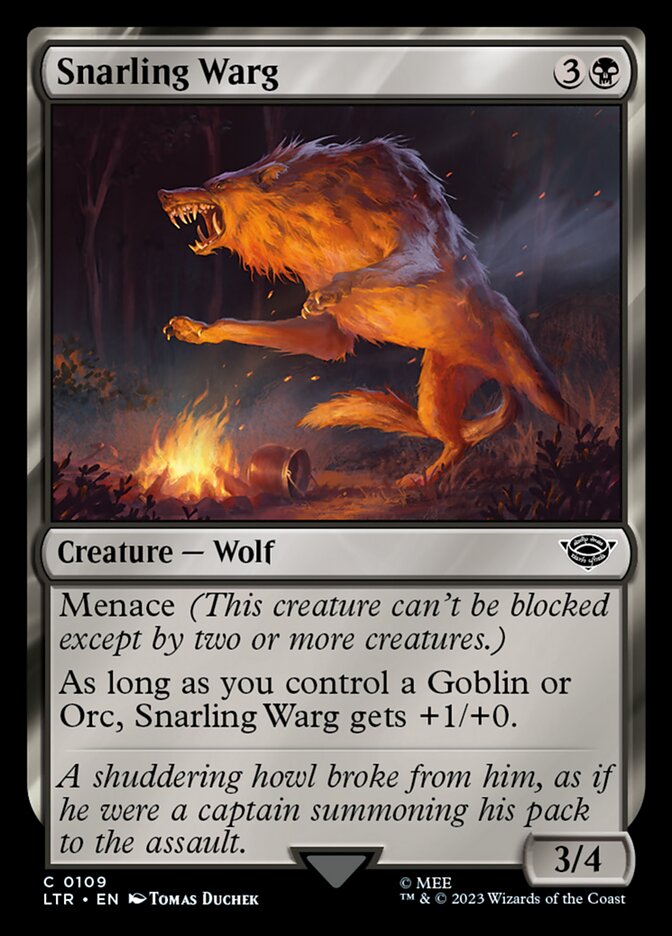 Snarling Warg card front