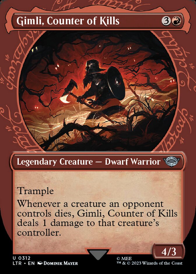Gimli, Counter of Kills card front