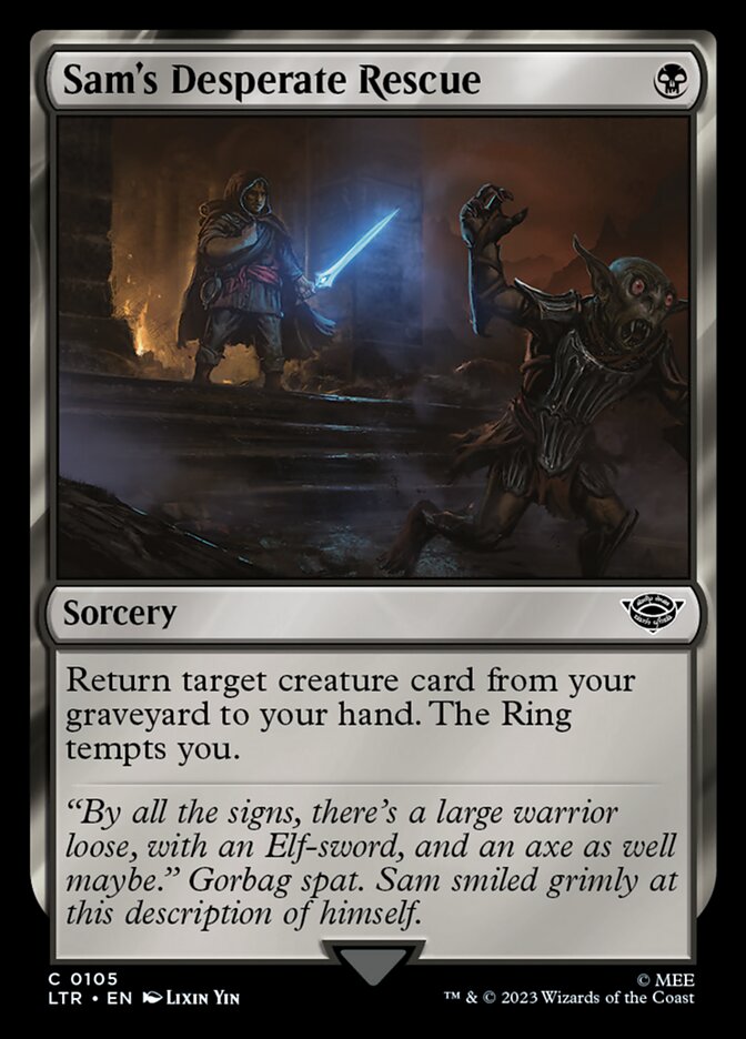 Sam's Desperate Rescue card front