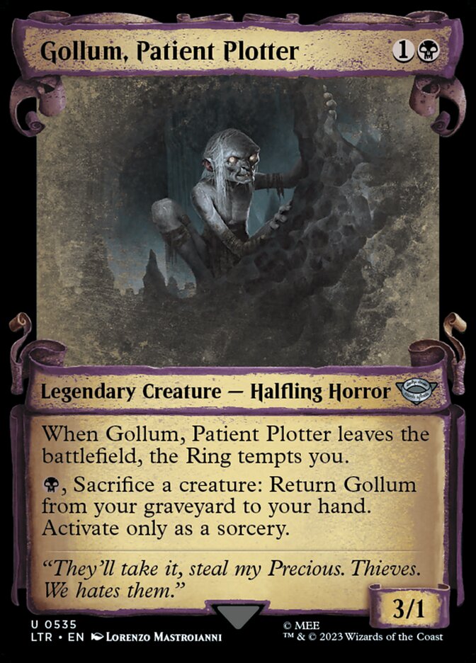 Gollum, Patient Plotter card front