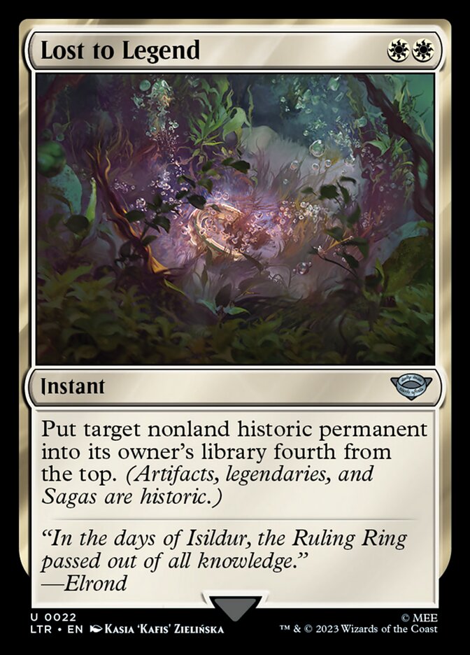 Lost to Legend card front