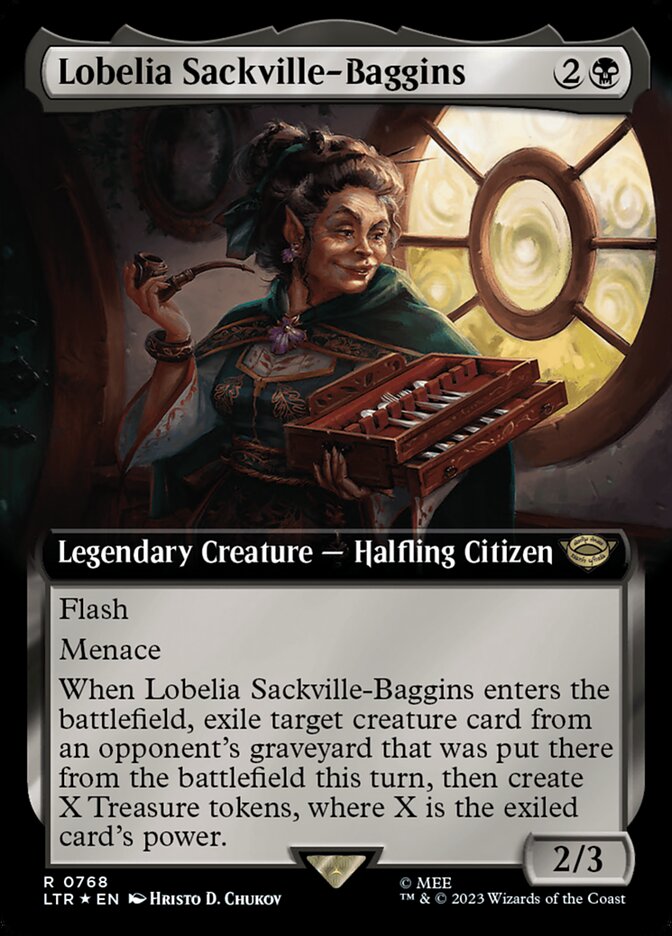 Lobelia Sackville-Baggins card front