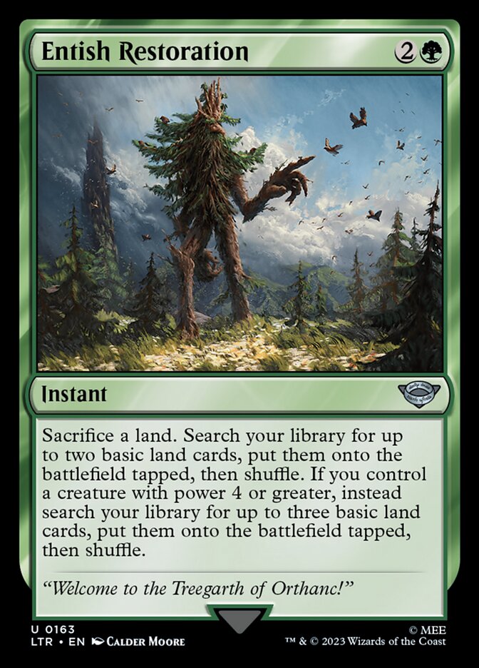 Entish Restoration card front
