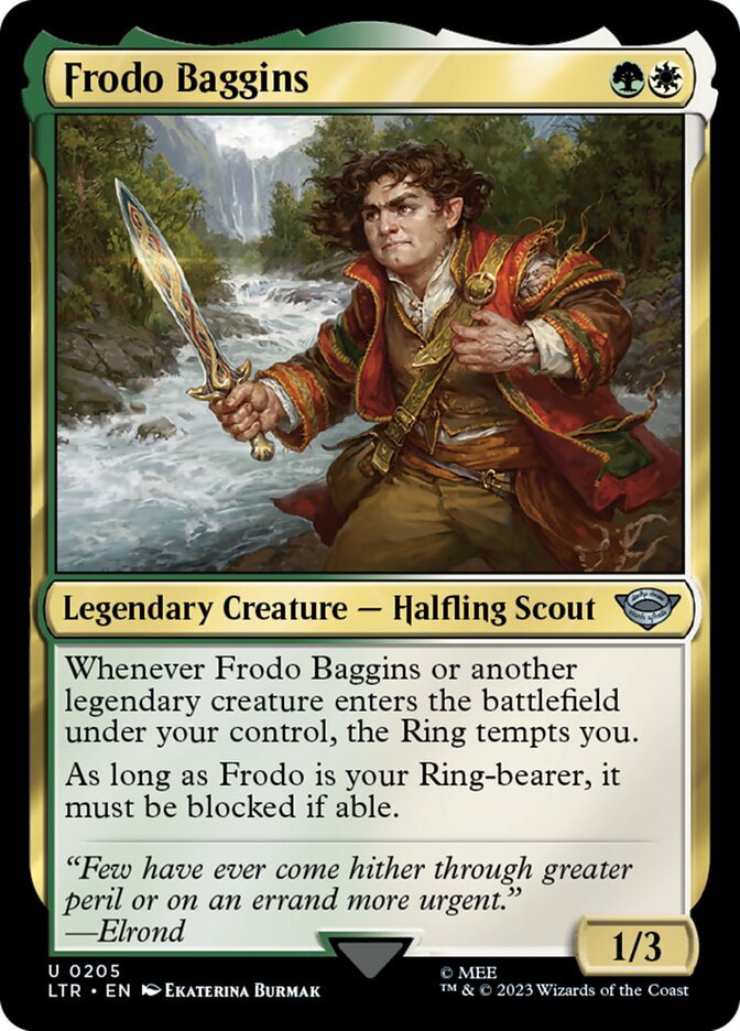 Frodo Baggins card front