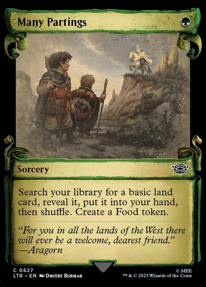 Many Partings card front
