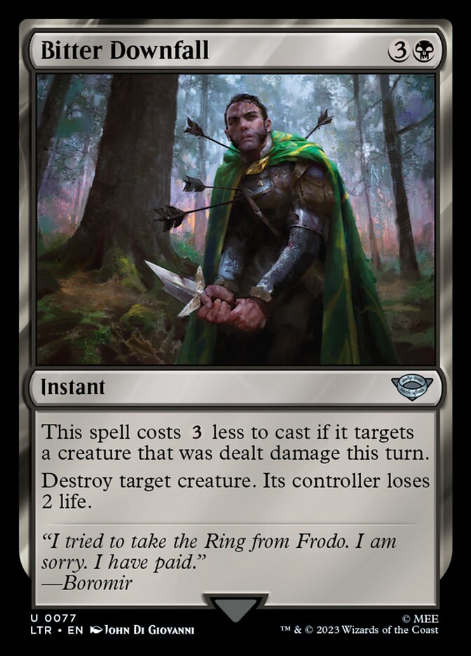 Bitter Downfall card front