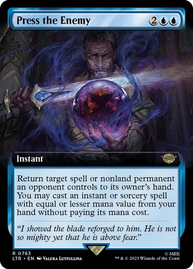 Press the Enemy card front