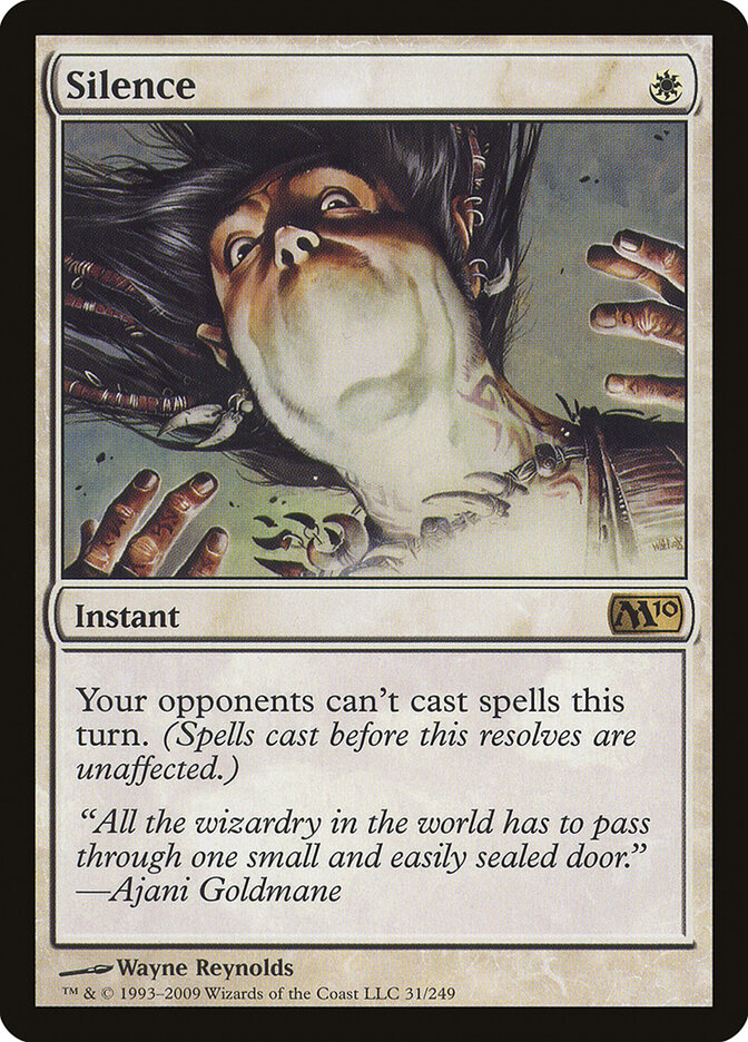 Silence card front