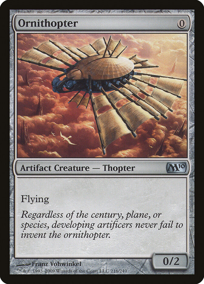 Ornithopter card front