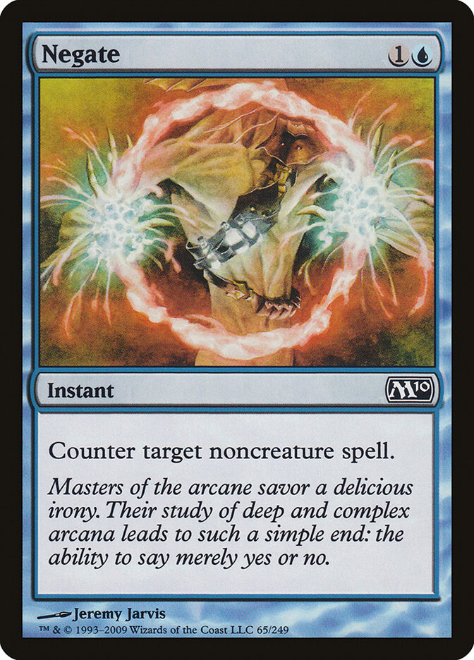 Negate card front