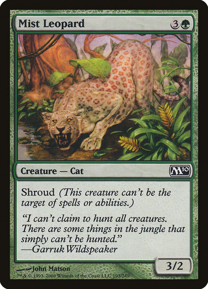 Mist Leopard card front