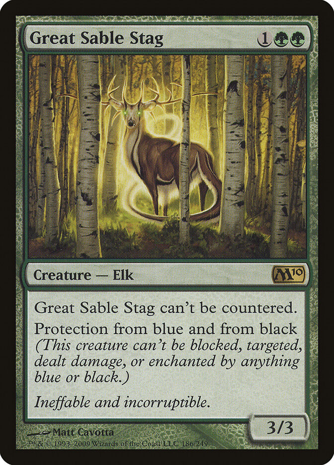 Great Sable Stag card front