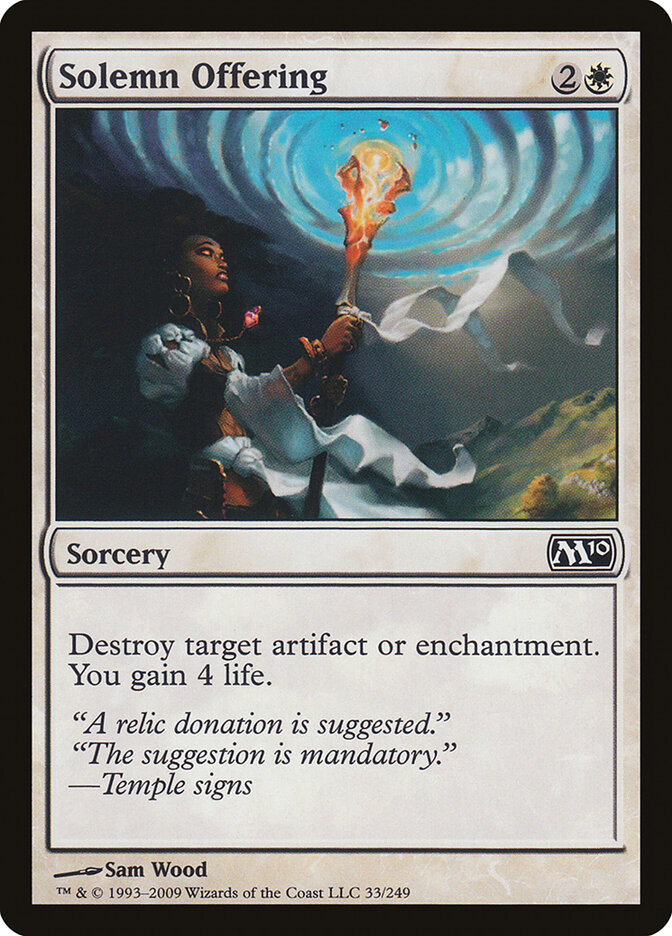 Solemn Offering card front