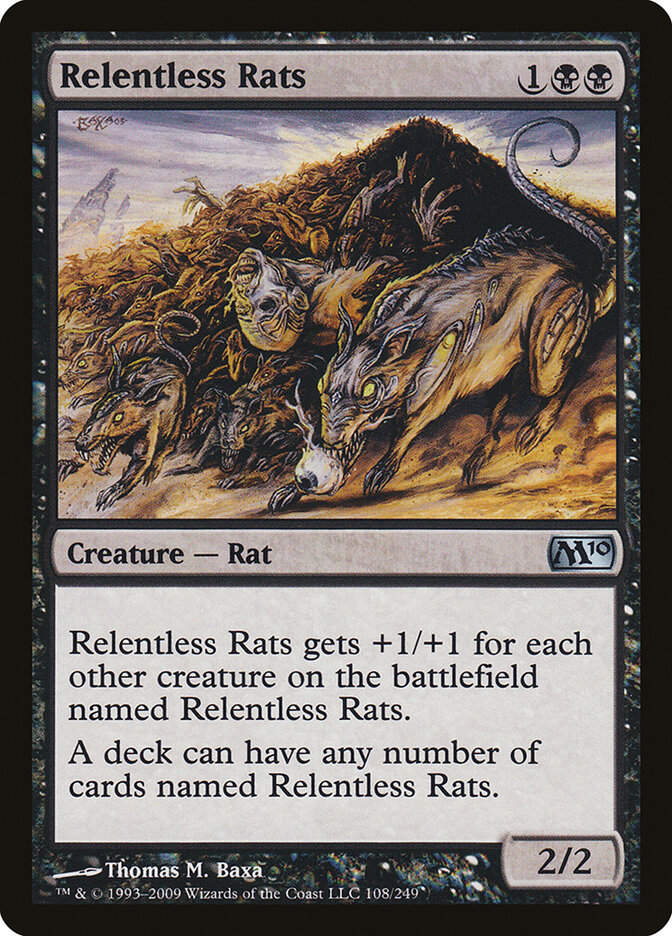 Relentless Rats card front
