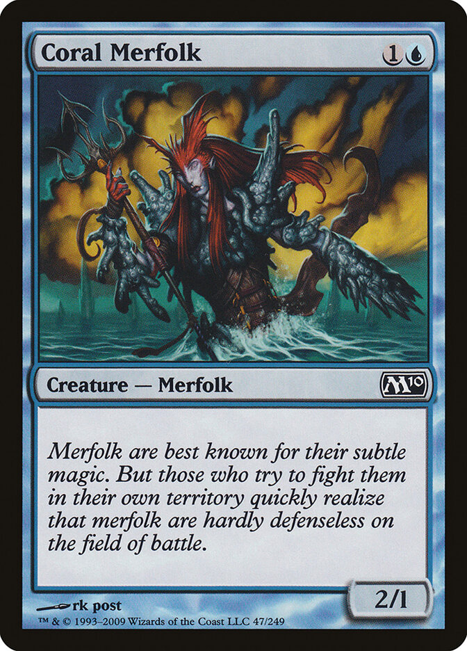 Coral Merfolk card front