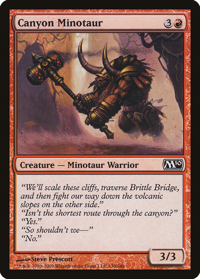 Canyon Minotaur card front