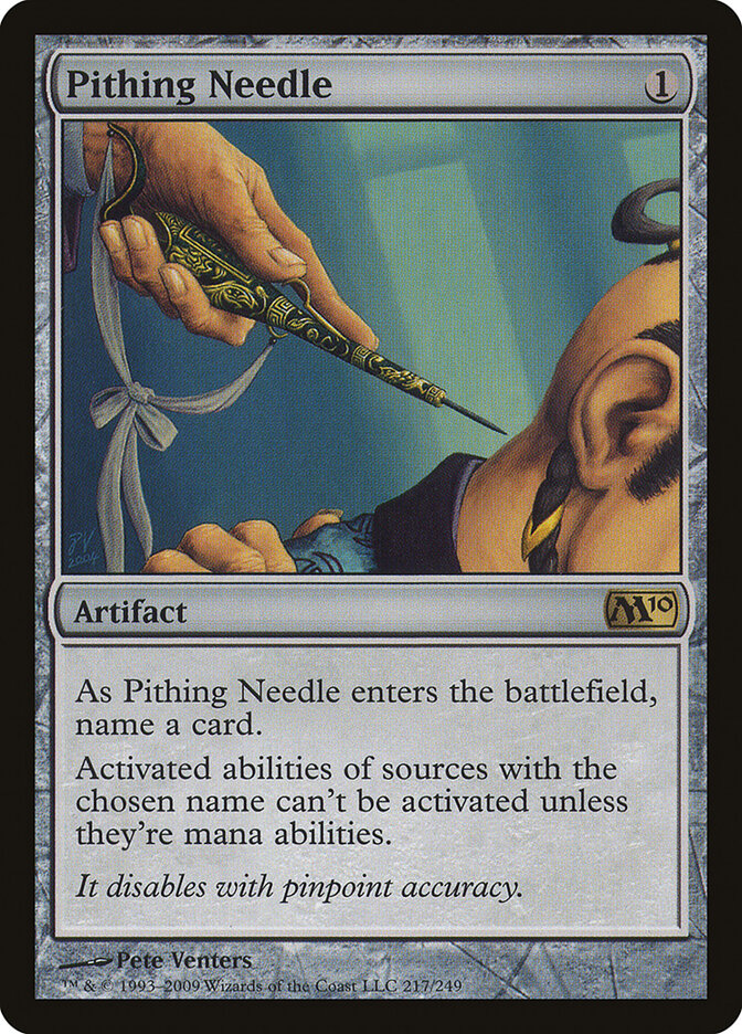 Pithing Needle card front