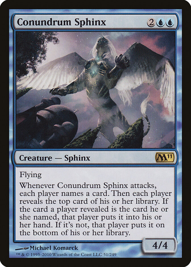 Conundrum Sphinx card front