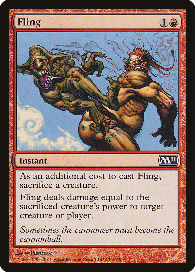 Fling card front