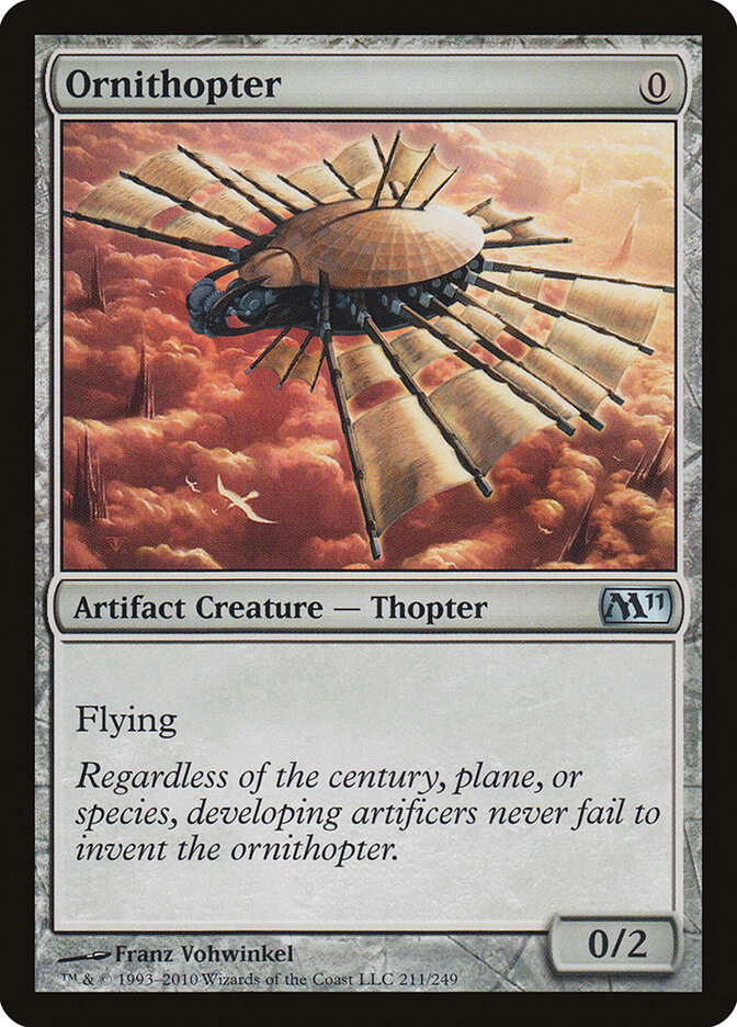 Ornithopter card front