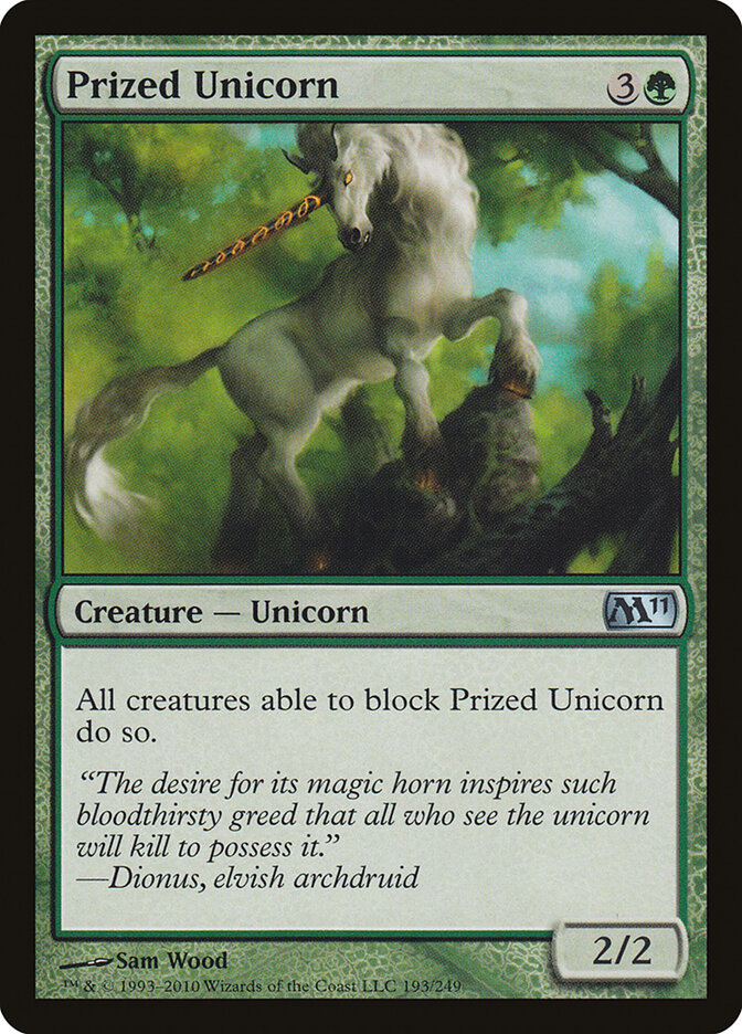 Prized Unicorn card front