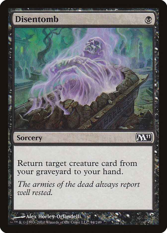 Disentomb card front