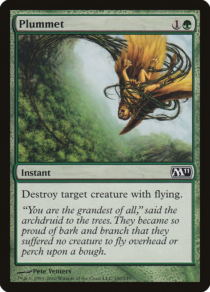 Plummet card front