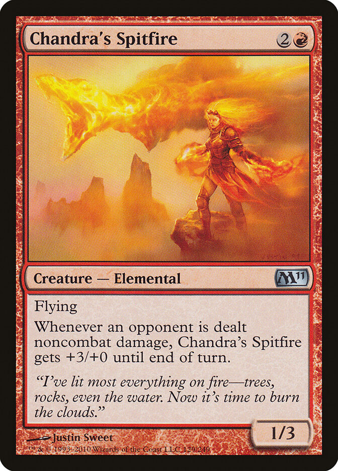 Chandra's Spitfire card front