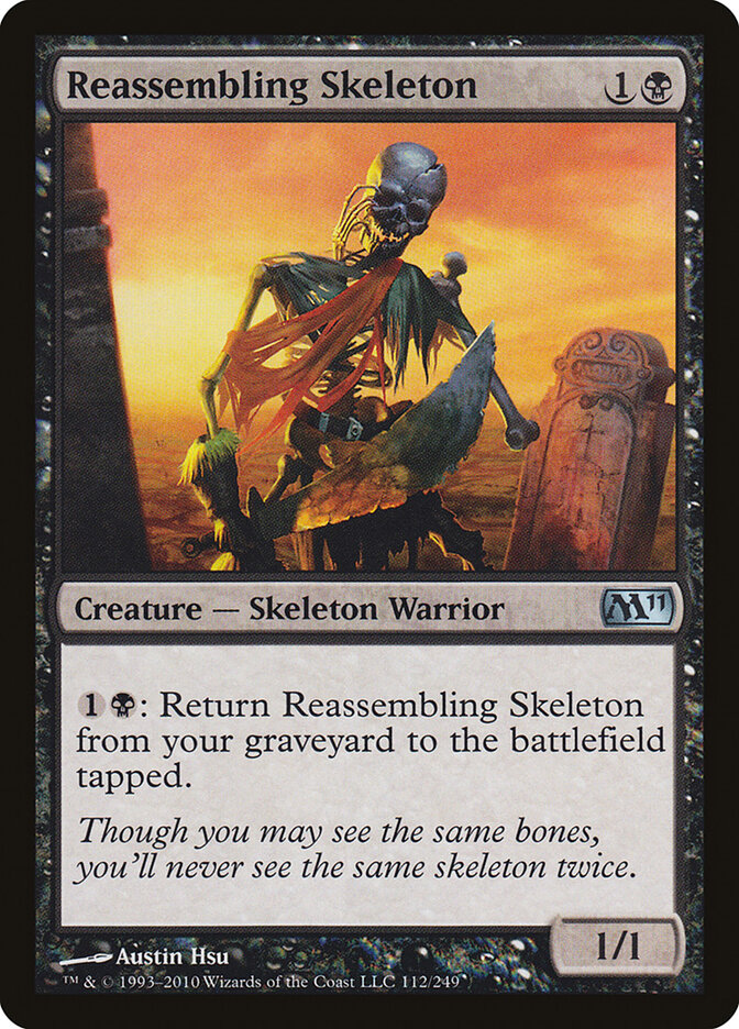Reassembling Skeleton card front